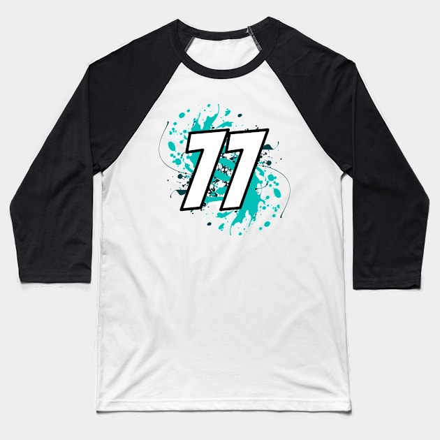 Bottas Driver Number Baseball T-Shirt by GreazyL